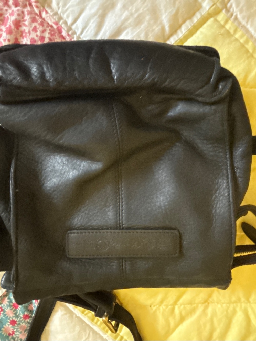 Fossil Black Leather Crossbody with Front Pocket & Key Charm - Picture 5 of 9